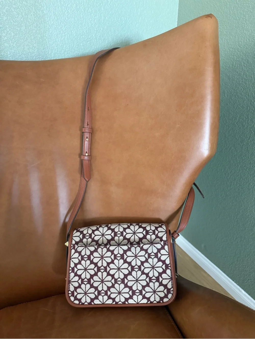 Kate Spade New York Flower Jacquard Flap Crossbody Bag